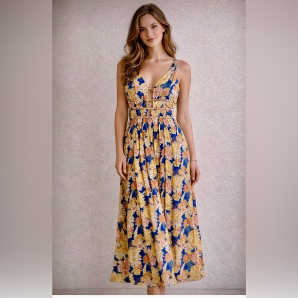 CAROLINE CONSTAS Floral Print Midi Dress | Small - Picture 14 of 14